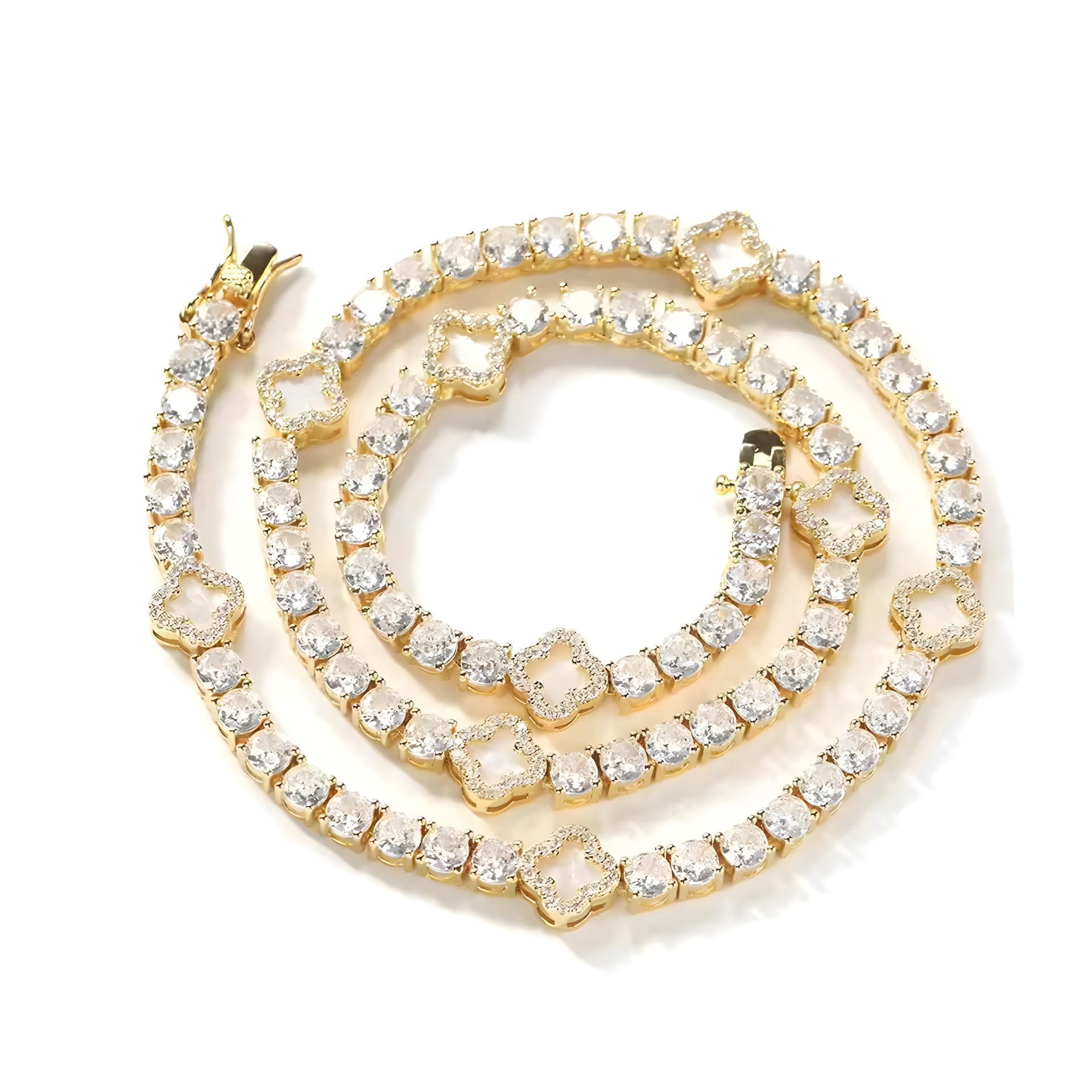 Pearl Clover Set necklace and bracelet set